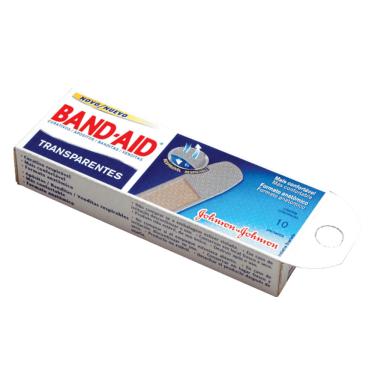 Imagem de Curativos Band Aid Johnson & Johnson Transparentes 10 Unidades