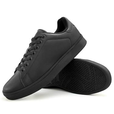 Imagem de Hawkwell Tênis masculino moda jovem casual caminhada uniforme enfermeira sapato trabalho sapatos, Preto, 11