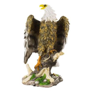 Imagem de Enfeite Grande Resina Estátua Águia Decorativa  - 42cm