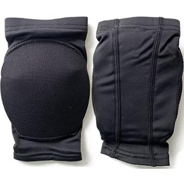 Imagem de DANCEYOU Joelheiras de dança esponja dura vôlei joelheira para crianças grandes adolescentes adultos futebol pólo dançarino treino protetor de joelho, preto, G