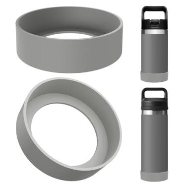 Imagem de Linkidea Pacote com 2 botas antiderramamento para garrafa de água compatível com YETI Rambler Jr. Garrafa infantil 340 g, garrafa 340 g/510 g, Yonder 567 g/740 g, protetor de silicone antiderrapante