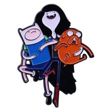 Imagem de Marceline a Rainha Vampira Jake Dog Finn Come Along With Me Hora de Aventura Desenho Animado Programa de TV Princesa Jujuba 4 cm Emblema de Broche Esmaltado, 1.6 Inches, Esmalte, Esmalte