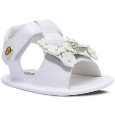 Imagem de Sandalia Bebe Infantil Nº 13 Ao 18 Sapatinho Recem Nascido Laço Flor 01.39 (Branco, BR, Bebê, Numérico, 18)