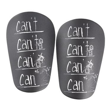 Imagem de Amagogo 2 pçs mini caneleiras de futebol caneleiras pequenas caneleiras protetor à prova de choque caneleiras proteção para jogo de futebol, preto, XS