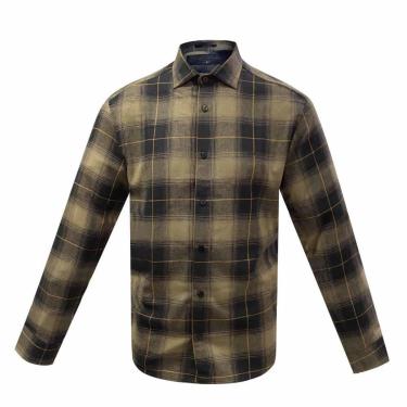 Imagem de Camisa Ellus Wool Touch Verona Slim Xadrez Marrom-Masculino