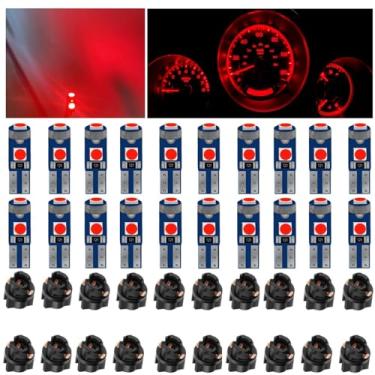 Imagem de CUSMME Lâmpada LED Luzes de Painel Super Vermelho Brilhante, T5 74 37 Lâmpada LED com Tomada de Bloqueio de Torção PC74 PC37, para Painel de Carro Lâmpada Ar Condicionado Luz Relógio Instrumento
