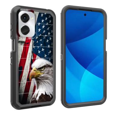 Imagem de smauncucn Capa para Moto G Play 4G 2024, proteção contra quedas de corpo inteiro à prova de choque, resistente, 3 camadas, capa resistente e durável para Motorola Moto G Play 4G/5G 2024, bandeira