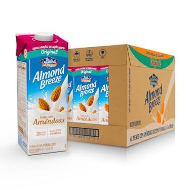 Imagem de Pack de Alimento com Amendoa Almond Breeze Original Zero Açúcar 1L - 12 Unidades