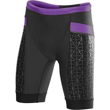 Imagem de TYR RECOF6A68L F 20,3 cm Comp Tri Short Preto/Roxo G