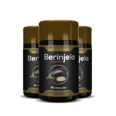 Imagem de 3X BERINJELA + CROMO PREMIUM 60CAPS HF SUPLEMENTOS-Unissex
