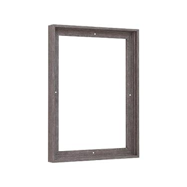 Imagem de Pixy Canvas Moldura flutuante 20 x 25 cm para pinturas em tela de profundidade de 3/4 (0,75) polegadas/impressões em tela/painéis de tela de madeira/arte de parede/decoração de casa/arte (cinza