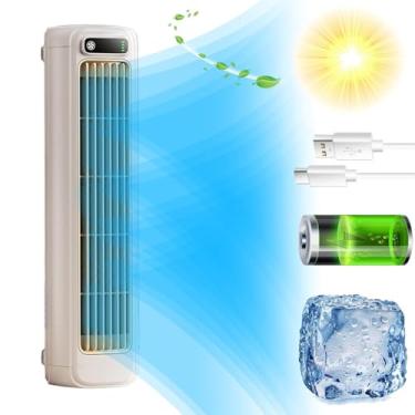 Imagem de YYGJYGOO Ventilador de resfriamento portátil de ar condicionado silencioso, com 3 velocidades, sem perfuração, ventilador elétrico montado na parede para quarto/escritório/cozinha (branco)