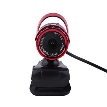 Imagem de Câmera Web Com Clipe de 12M Pixels para Webcam HD Suporte Giratório de 360° Microfone Embutido para PC Prata Amplo Suporte de Compatibilidade para / (Vermelho)