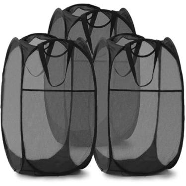 Imagem de Cesto Flexível/Organizador de Roupas Sujas para Banheiro, lavanderia e Quarto - Tamanho Médio (39x39x70) / Cores Diversas