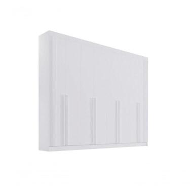 Imagem de Guarda Roupas Casal Daymond 8pts Ripado 100% Mdf Ddoro Móveis - D\`doro Branco