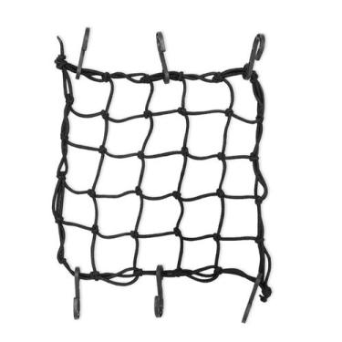 Imagem de Rede Elástica Aranha Moto Capacete Bagageiro 35 x 35cm Preto - Giro Mo