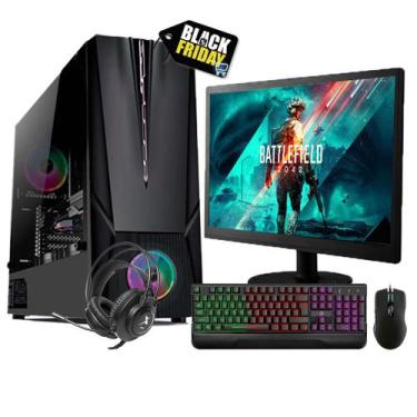 Imagem de Pc Gamer Completo I3 7100 8Gb GTX 1050TI HD 1TB SSD 120GB Monitor 19 -