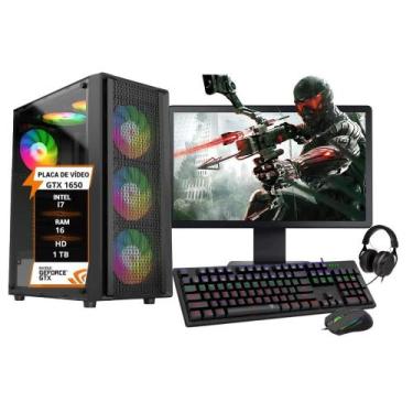 Imagem de Pc Gamer Completo Intel I7 3 Gtx1650 16Gb Hd 1Tb Ssd 120Gb - Wj Info