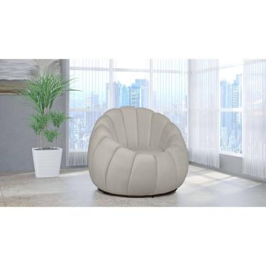 Imagem de Poltrona Decorativa Concha Giratória Veludo Marfim - Londrilar