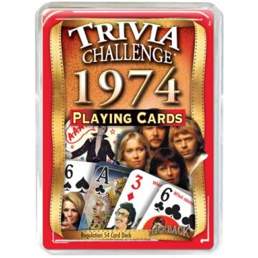 Imagem de Flickback Media, Inc. Baralho Trivia 1974: ótima ideia de aniversário ou aniversário