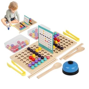 Imagem de Besreey Jogo de contas de tabuleiro de, jogo de contas de tabuleiro | Jogo educacional de contas para coordenação olho-mão - Brinquedos cognitivos do motor fino do brinquedo educacional precoce das