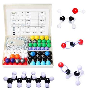 Imagem de LINKTOR Kit de modelo molecular de química (239 peças), conjunto de estudantes ou professores para aprendizagem de química orgânica e inorgânica, motivar o entusiasmo por aprender e aumentar a imaginação do espaço