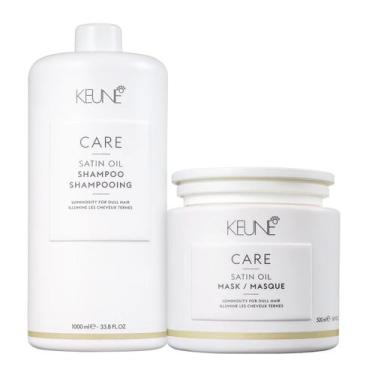 Imagem de Kit Keune Care Satin Oil Shampoo 1000ml + Máscara 500ml