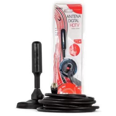 Imagem de Antena TV Digital HDTV Interna/Externa 3.5 DBI Com Cabo 5 Metro - Alto