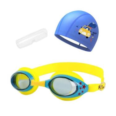 Imagem de Kit Natação Infantil com Óculos Estojo e Touca Coleção Estrelas - Hero