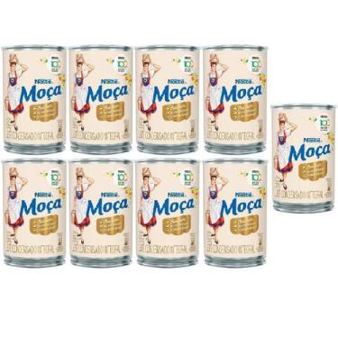 Imagem de Kit 9 Leite Condensado Néstle Moça Integral 395Gr Lata - Nestle