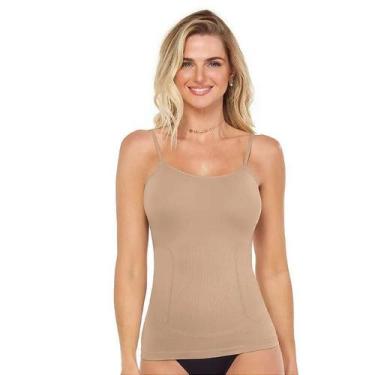 Imagem de Regata Modeladora Sem Costura Zee Rucci 0900-016 Slim, Chocolate, P