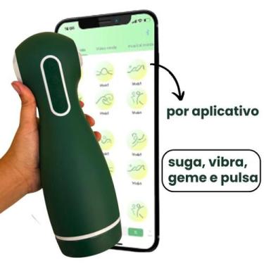 Imagem de Masturbador Masculino Por Aplicativo Bluetooth Automático Punheta Bone