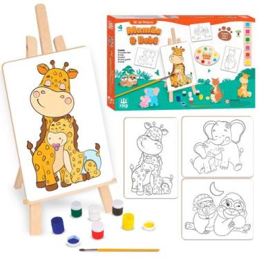 Imagem de Brinquedo Para Colorir Kit Pintura Artes Completo Mamae E Bebe Em Made