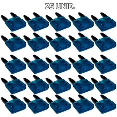 Imagem de Kit Fusivel Automotivo Lamina Mini 25 Peças 15 Amperes - Tech One
