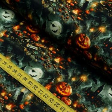 Imagem de Tecido Estampado para Patchwork - Halloween 2024 : Castelo Assombrado 