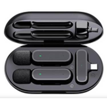 Imagem de Microfone Duplo Profissional De Lapela Anti Ruído Lightning - it blue
