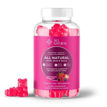 Imagem de Gummy Cabelos, Pele e Unhas - 30 gomas - All Natural Tea