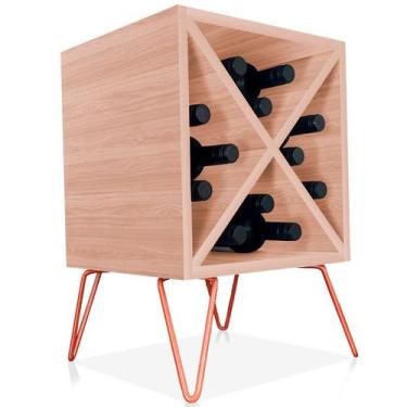 Imagem de Suporte Adega De Vinho Santiago Madeira MDF 12 Garrafas - Cobre Jade -