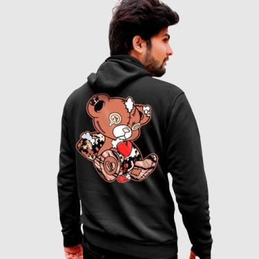 Imagem de Blusa Moletom Genuine Grit Masculina Estampada Algodão 30.1 Urso Sad, 