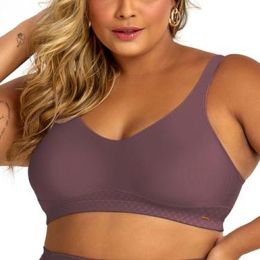 Imagem de Sutiã Top Sem Bojo Moldado Reforçado Alça Larga Plus Size - Dilady, Ma