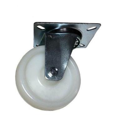Imagem de (10pçs) Rodizio Giratorio Placa 4pol. Nylon 170kg Por Roda - ABCMAIOR