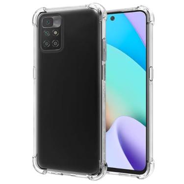Imagem de Yerebel Capa para Redmi 10, capa fofa para Redmi 10 Prime/Redmi 10 2022, capa de silicone de borracha macia TPU transparente e flexível para Xiaomi Redmi 10 transparente