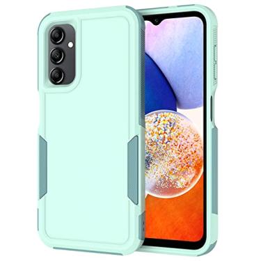Imagem de LEXNEC Capa projetada para Samsung Galaxy A14 5G e Galaxy A14 5G, resistente, resistente, leve, à prova de choque, proteção masculina e feminina para Galaxy A14 5G, (6,8 polegadas, 2022) [verde menta]