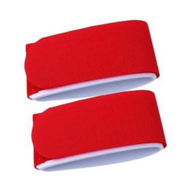 Imagem de Fancyes 2Pcs Ski Straps, Ski Wraps Ties para transportar equipamentos de esqui, fita de fixação ajustável multiuso para acessórios de esqui de inverno, Vermelho