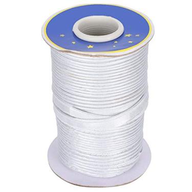 Imagem de Trança de borda artesanal de 70yd, não desbota, lavável à máquina, 1 cm de largura, para costura, costura, encadernação, costura, tubulação, guarnições de fita de viés, prata (#1)