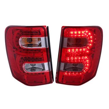Imagem de AnzoUSA 311150 Lanterna traseira de LED vermelho/transparente para Jeep Grand Cherokee - (vendida em pares)
