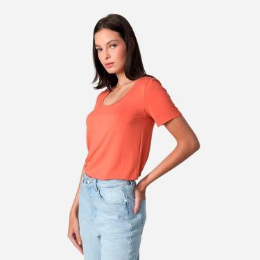 Imagem de Tech T-Shirt Modal U Premium Feminina | Basico.com-Feminino