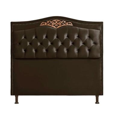 Imagem de Cabeceira Holanda 195cm King Size Estofada Veludo Speciale Home Marrom Chocolate
