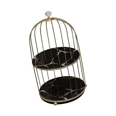 Imagem de Organizador de c?moda de de, suporte de maquiagem de banheiro, batom de perfume nórdico cosméticos rack de armazenamento de ferro, ouro branco 2 camadas/799(Ouro negro 2 camadas)