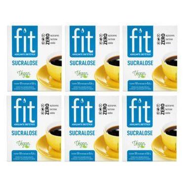 Imagem de Adoçante VEGANO Sucralose 50 Sachês Fit 6Unidades - Steviafarma